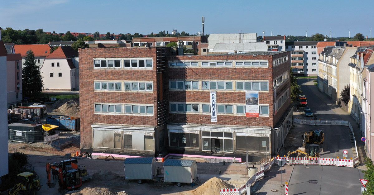 Bild zeigt Schocken Kaufhaus im September 2021
